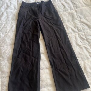 Brown Wide Leg wool Pants